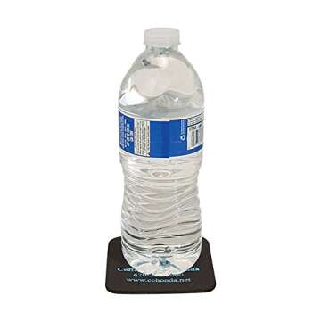 Thirsty Rhino Jeli, Soft Rubber & Jersey Neoprene Coaster, White, Set of 12 (Square)