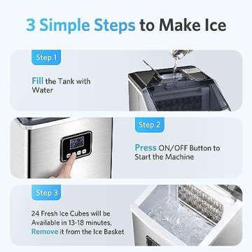 FREE VILLAGE Ice Maker - Fast, Quiet & Self-Cleaning