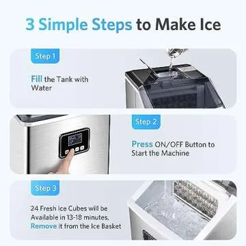 FREE VILLAGE Ice Maker - Fast, Quiet & Self-Cleaning