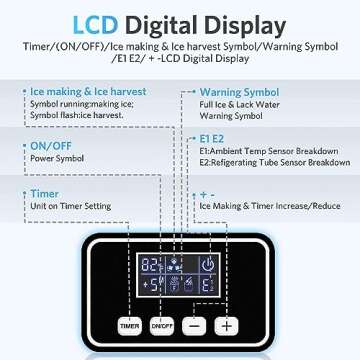 FREE VILLAGE Ice Maker - Fast, Quiet & Self-Cleaning