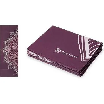 Gaiam Foldable Yoga Mat for Travel & Workouts