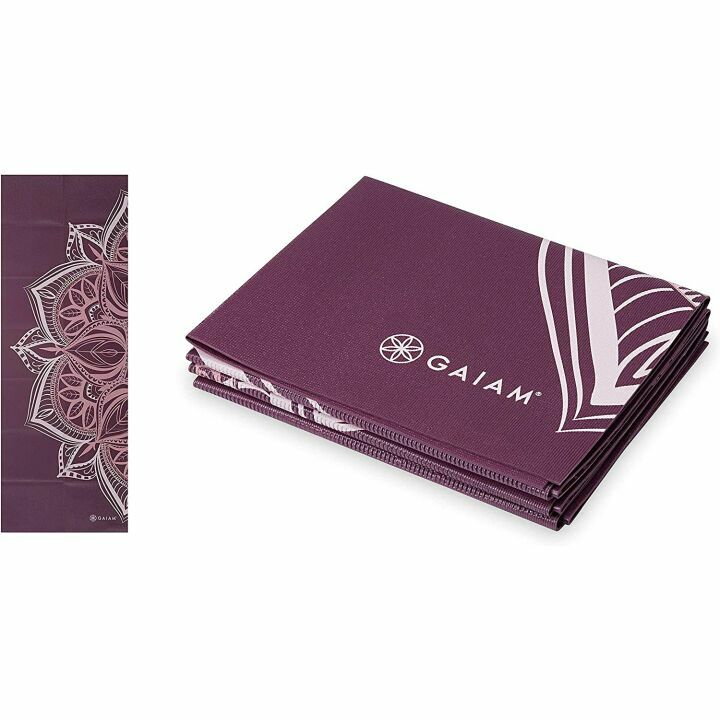 Gaiam Foldable Yoga Mat for Travel & Workouts