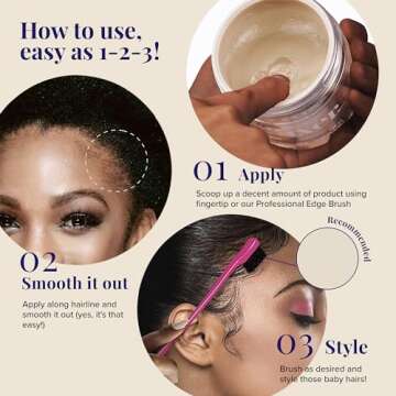 Red by Kiss Edge Fixer 24 Hour Maximum Hold Edge Wax No Flaking Biotin B7 Infused Hair Gel 3.38 fl.oz (Unscented)