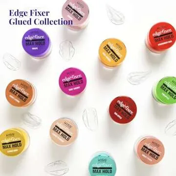 Red by Kiss Edge Fixer 24 Hour Maximum Hold Edge Wax No Flaking Biotin B7 Infused Hair Gel 3.38 fl.oz (Unscented)