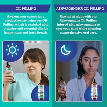 GuruNanda Coconut Oil Pulling, Fresh Breath & Whitening Mouthwash, 7 Essential Oils & Vitamins for Happy Teeth & Gums, Alcohol-Free, 8 oz