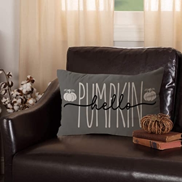 Kithomer Hello Pumpkin Throw Pillow Cover for Fall