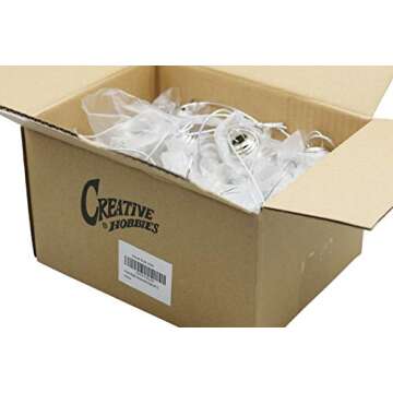 Creative Hobbies® Clear Plastic Bulb Shape Christmas Ornaments 100mm (4 Inch) - Shatterproof & Read...