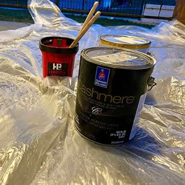 OIYEEFO Clear Plastic Drop Cloths - 9x12ft 5 Pcs