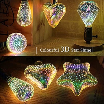 SIOODO Decorative 3D LED Bulb, Colorful Illumination for All Occasions
