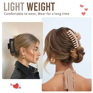 LuSeren Large Hair Claw Clips for Strong Hold