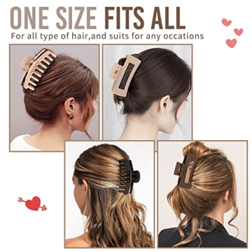 LuSeren Large Hair Claw Clips for Strong Hold