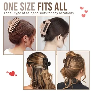 LuSeren Large Hair Claw Clips for Strong Hold