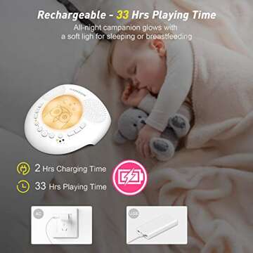 Portable White Noise Machine for Sleep and Relaxation