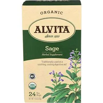 Alvita Organic Sage Tea - Natural Digestive Soothing 24 Count