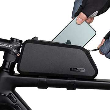 Rhinowalk Bike Top Tube Bag - Durable, Waterproof, Lightweight Cycling Accessory