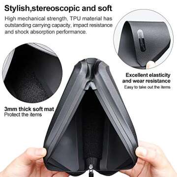 Rhinowalk 1.5L Waterproof Bike Top Tube Bag for Cyclists