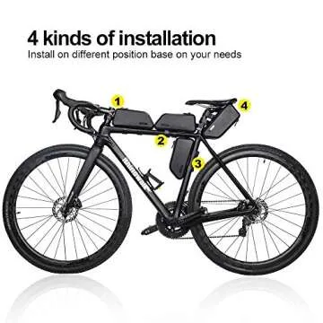 Rhinowalk 1.5L Waterproof Bike Top Tube Bag for Cyclists