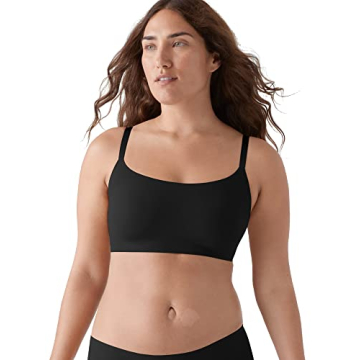 True & Co Womens True Body Scoop Adjustable Strap Bra, Black, M 34C-D 36A-B US