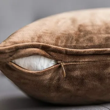 MIULEE Decorative Velvet Pillow Covers Chocolate Set of 2 18x18