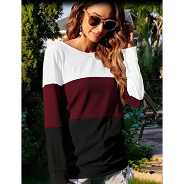 Halife Color Block Tunic Tops for Women - Stylish Comfort