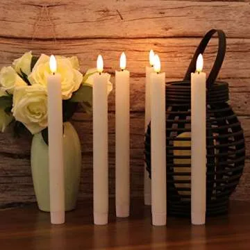 Wondise Flameless Taper Candles for Weddings & Holidays