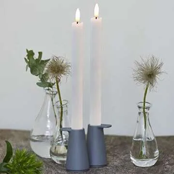 Wondise Flameless Taper Candles for Weddings & Holidays