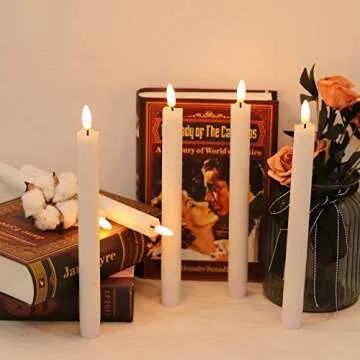 Wondise Flameless Taper Candles for Weddings & Holidays