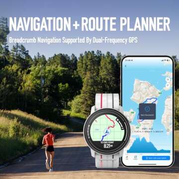 COROS PACE 3 Sport Watch GPS, Lightweight and Comfort, 17 Days Battery Life, Dual-Frequency GPS, Heart Rate, Navigation, Sleep Track, Training Plan, Run, Bike, and Ski (Black Silicone)