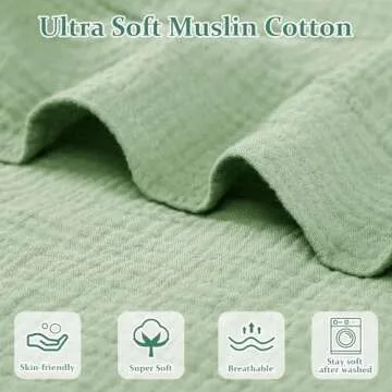 Hooyax Muslin Baby Lounger Cover, 100% Cotton Durable Newborn Lounger Cover, Soft and Breathable Infant Lounger Cover for Boys Girls, Covers Only (Green)