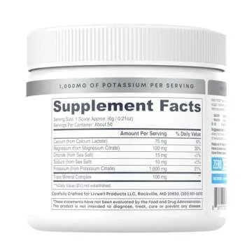 Hi-Lyte Keto K1000 Electrolyte Powder | Unflavored | Hydration Supplement Drink Mix | Boost Energy & Beat Leg Cramps | No Sugar, Stevia, Maltodextrin | 50 Servings