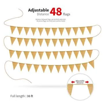 48 Pcs Burlap Banner for Weddings & Holidays