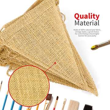 48 Pcs Burlap Banner for Weddings & Holidays