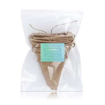 48 Pcs Burlap Banner for Weddings & Holidays