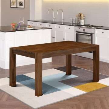 East West Furniture CN6-0N-T Celina Modern Kitchen Table - Rectangle Rustic Wood Dining Table , 36x6...