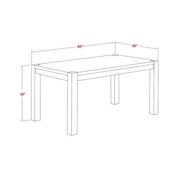 East West Furniture CN6-0N-T Celina Modern Kitchen Table - Rectangle Rustic Wood Dining Table , 36x60 Inch, Walnut