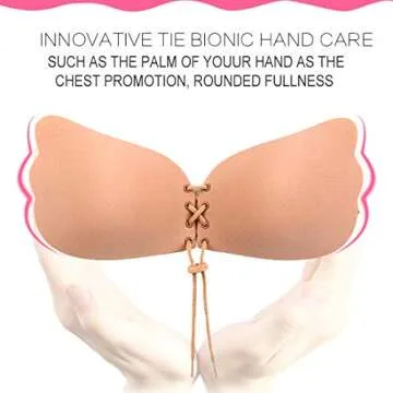 Muryobao Strapless Self Adhesive Push Up Bra for Women