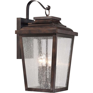 Minka Lavery Outdoor Wall Light 72173-189 Irvington Manor Clear Seeded Glass Aluminum Exterior Wall ...