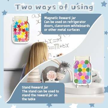 Motivating Kids with 2 Pack Magnetic Reward Jar Set