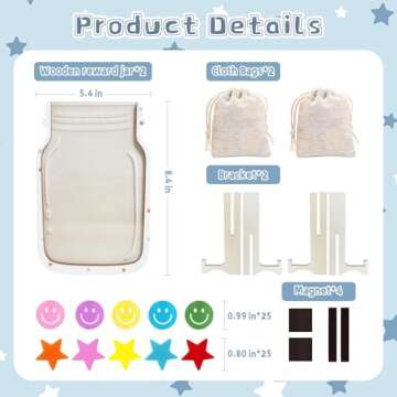 Motivating Kids with 2 Pack Magnetic Reward Jar Set