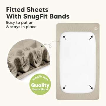 2-Pack Waterproof Crib Sheets for Boys, Girls - Viscose Derived from Bamboo Crib Sheets Neutral, Crib Mattress Protector Sheet, Soft Toddler Bed Sheets, Fitted Baby Crib Sheets Girl, Boy (Ecru)