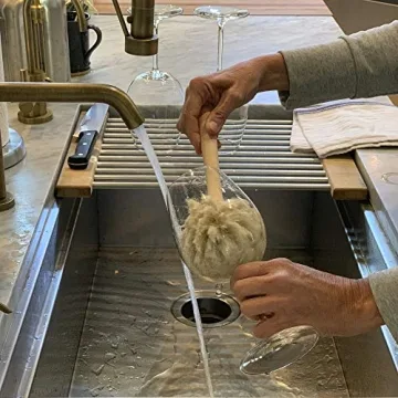 Fox Run Kitchen Brush - Natural Horsehair Cleaning Tool, 10"