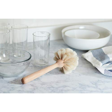 Fox Run Kitchen Brush - Natural Horsehair Cleaning Tool, 10"