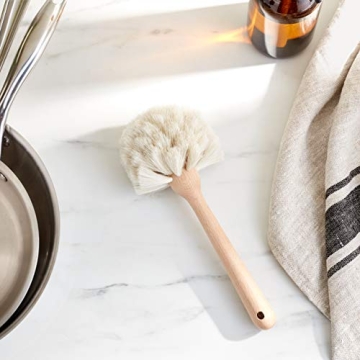 Fox Run Kitchen Brush - Natural Horsehair Cleaning Tool, 10"