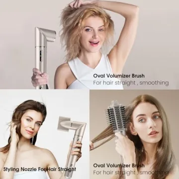 FENTGO 3-in-1 Hair Dryer Brush Fast Drying Styling Tool