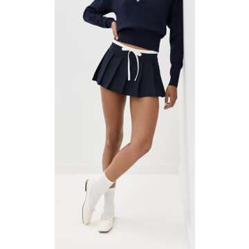 Lioness Women's Dynasty Mini Skort - Stylish & Versatile Navy Twill Skirt