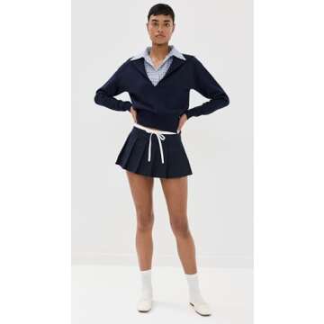 Lioness Women's Dynasty Mini Skort in Navy Blue for Stylish Wear