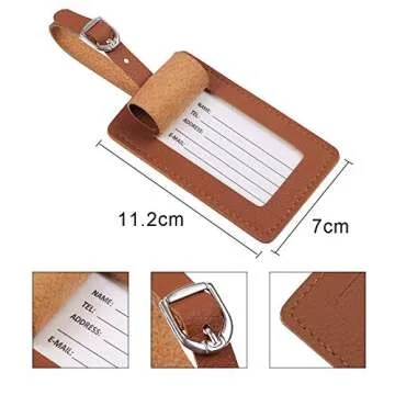 Vigorport Leather Luggage Tags Set for Travelers