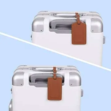 Vigorport Leather Luggage Tags Set for Travelers