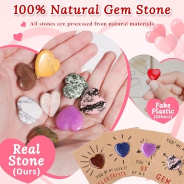 Heart-Shaped Gem Stone Gift Set for Valentine's Day Kids