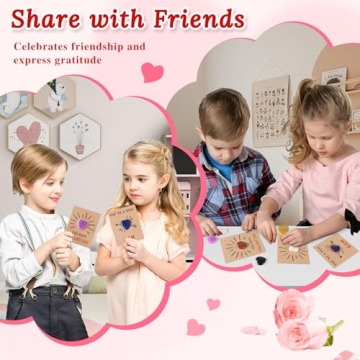 Heart-Shaped Gem Stone Gift Set for Valentine's Day Kids